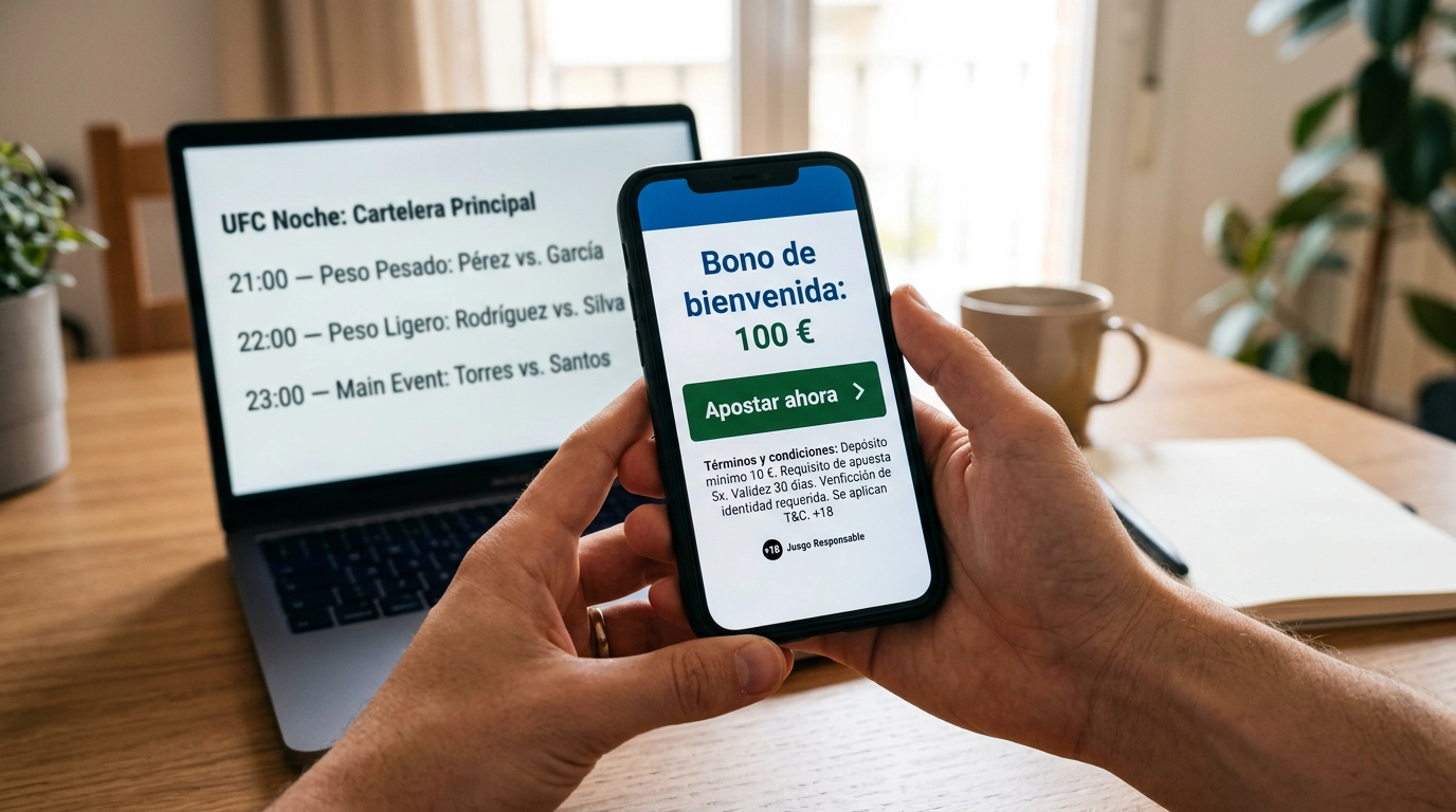 Bonos y promociones de apuestas UFC en casas españolas con condiciones reales