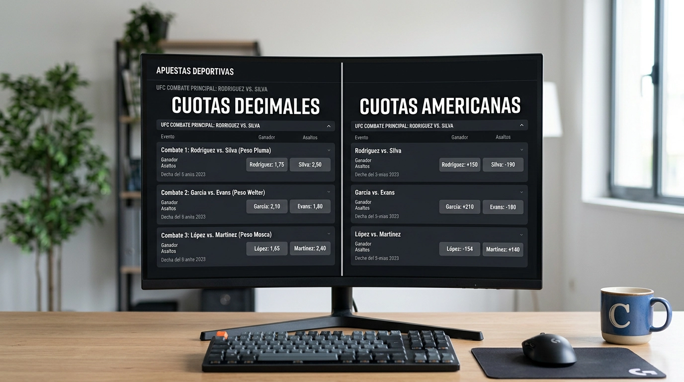 Diferencias entre cuotas decimales y americanas en apuestas UFC