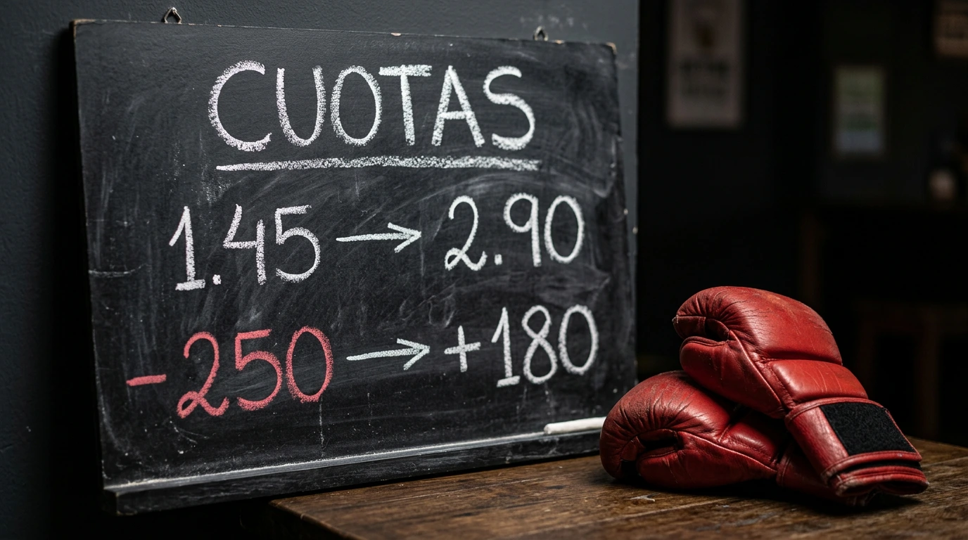 Cuotas UFC en formato decimal y americano con cálculo de probabilidad implícita